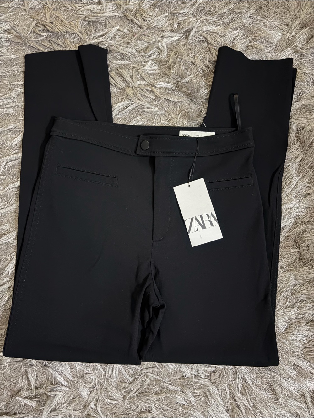 ZARA Black Tailored High-Waist Pants